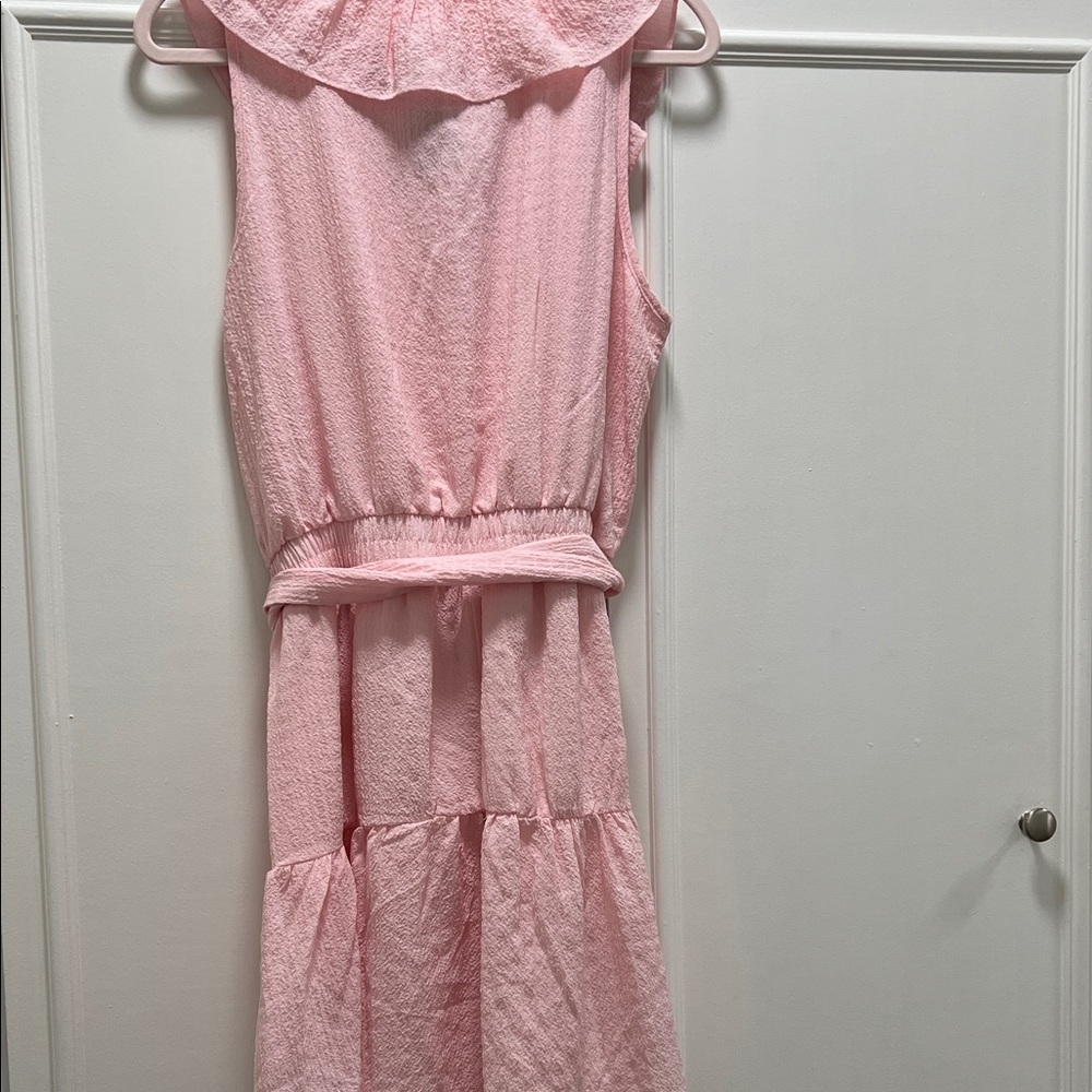 Pink Ruffled Sleeveless Dress - Picture 3 of 3